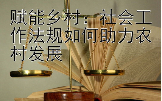 赋能乡村：社会工作法规如何助力农村发展