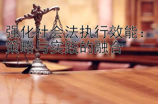 强化社会法执行效能：策略与实践的融合