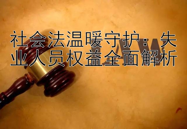 社会法温暖守护：失业人员权益全面解析