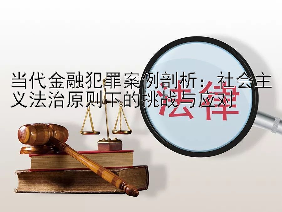 当代金融犯罪案例剖析：社会主义法治原则下的挑战与应对