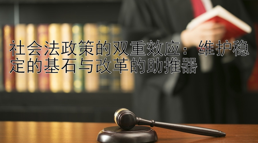 社会法政策的双重效应：维护稳定的基石与改革的助推器