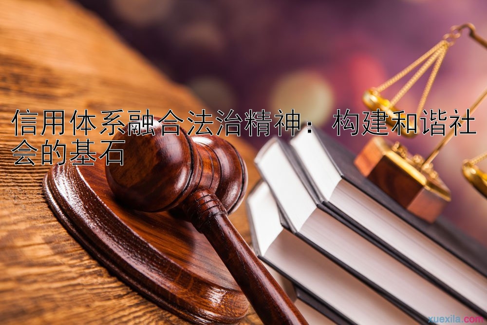 信用体系融合法治精神：构建和谐社会的基石