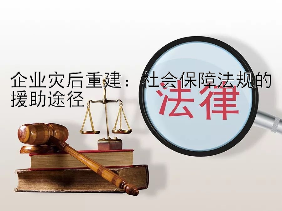 企业灾后重建：社会保障法规的援助途径