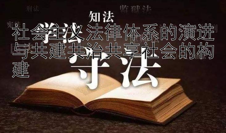 社会主义法律体系的演进与共建共治共享社会的构建