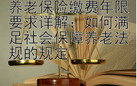 养老保险缴费年限要求详解：如何满足社会保障养老法规的规定