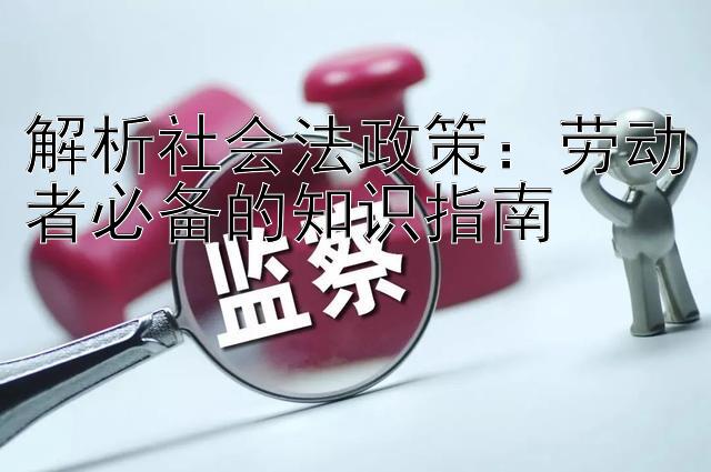 解析社会法政策：劳动者必备的知识指南