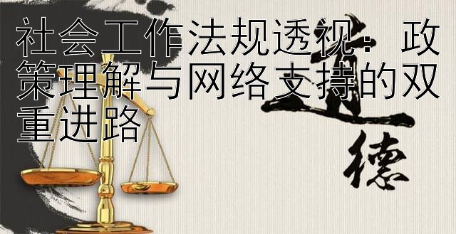 社会工作法规透视：政策理解与网络支持的双重进路