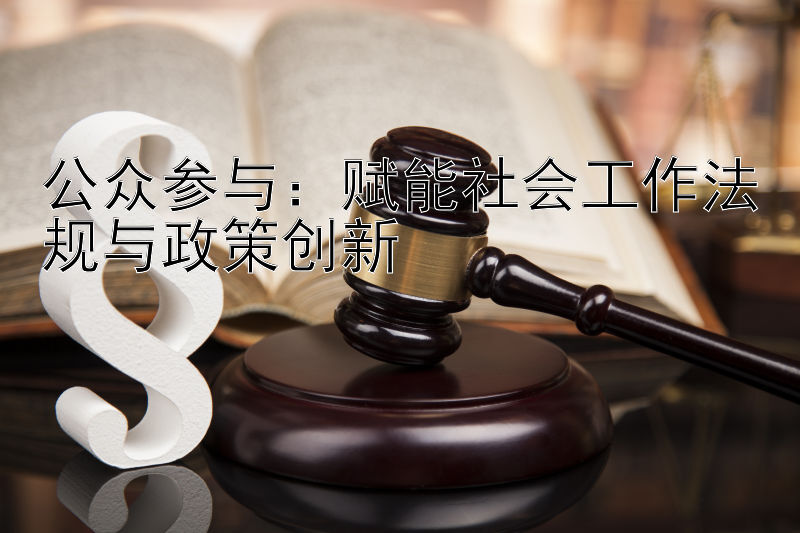 公众参与：赋能社会工作法规与政策创新