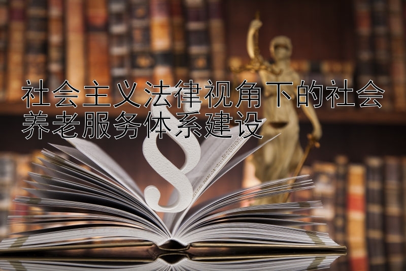 社会主义法律视角下的社会养老服务体系建设