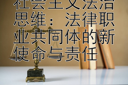 社会主义法治思维：法律职业共同体的新使命与责任