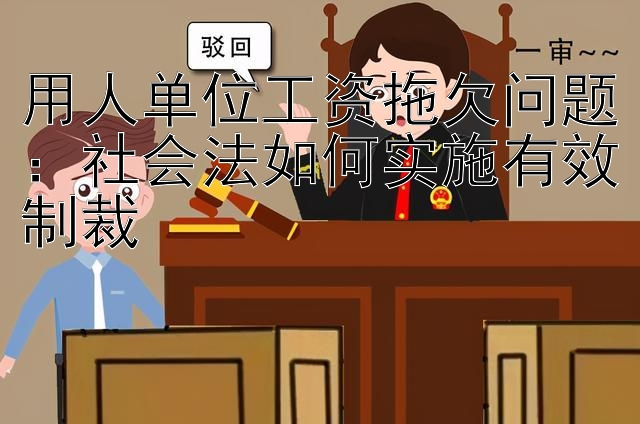 用人单位工资拖欠问题：社会法如何实施有效制裁