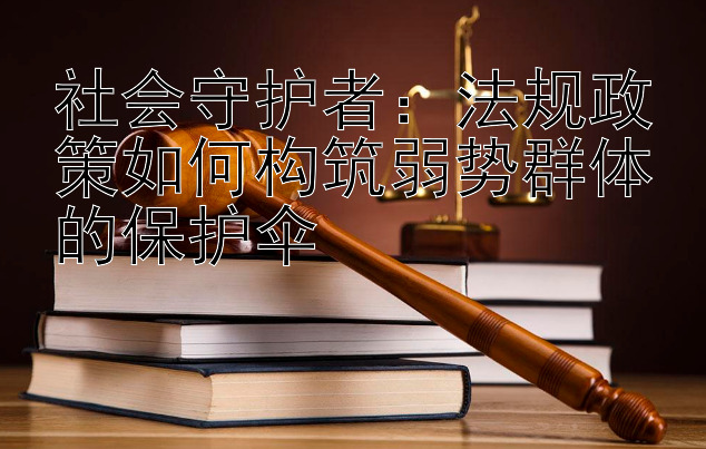 社会守护者：法规政策如何构筑弱势群体的保护伞