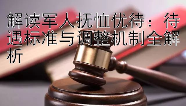 解读军人抚恤优待：待遇标准与调整机制全解析