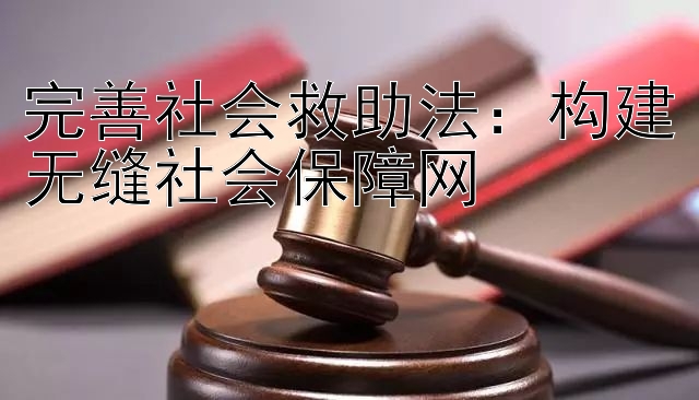 完善社会救助法：构建无缝社会保障网