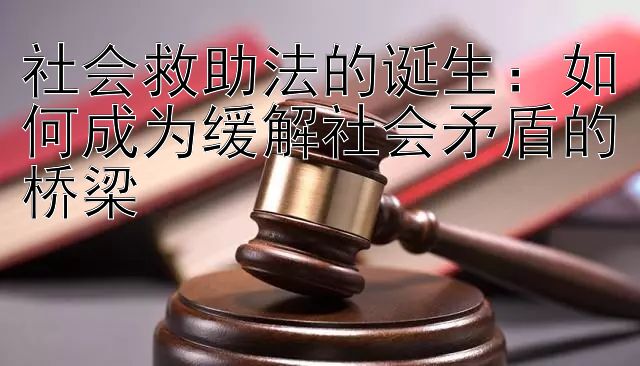 社会救助法的诞生：如何成为缓解社会矛盾的桥梁