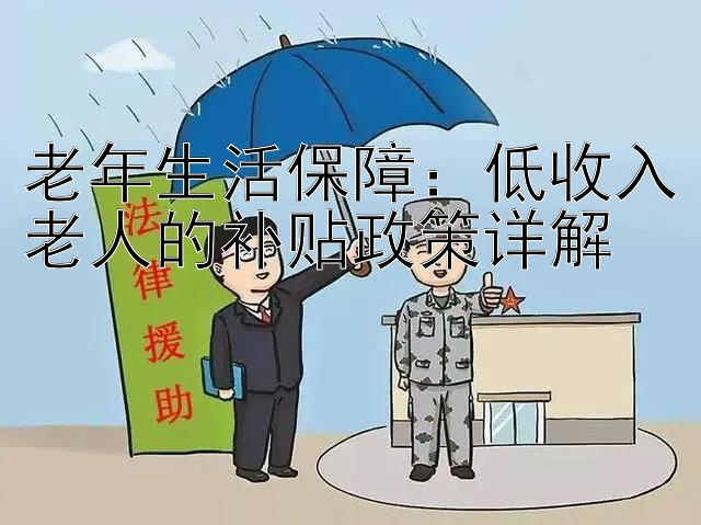 老年生活保障：低收入老人的补贴政策详解