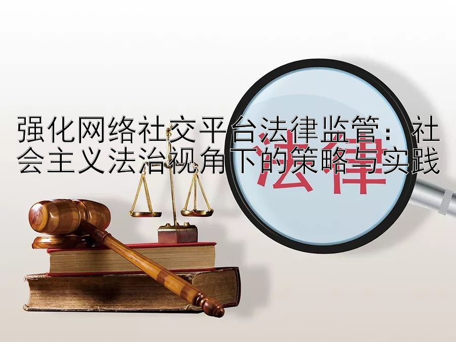 强化网络社交平台法律监管：社会主义法治视角下的策略与实践