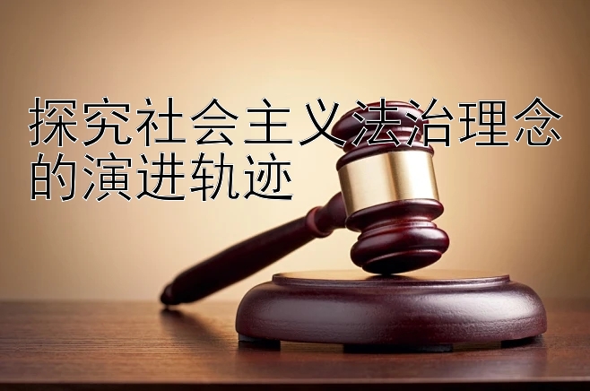 大小单双导师带赚钱实力 探究社会主义法治理念的演进轨迹