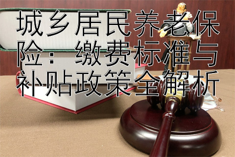 城乡居民养老保险：缴费标准与补贴政策全解析