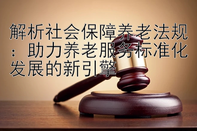 解析社会保障养老法规：助力养老服务标准化发展的新引擎