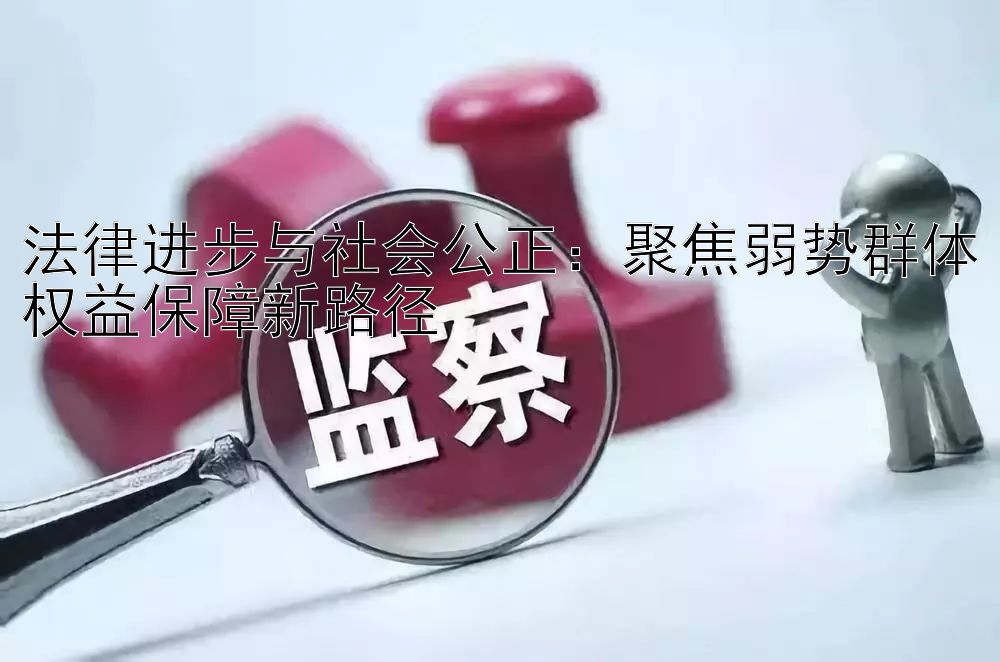 法律进步与社会公正：聚焦弱势群体权益保障新路径