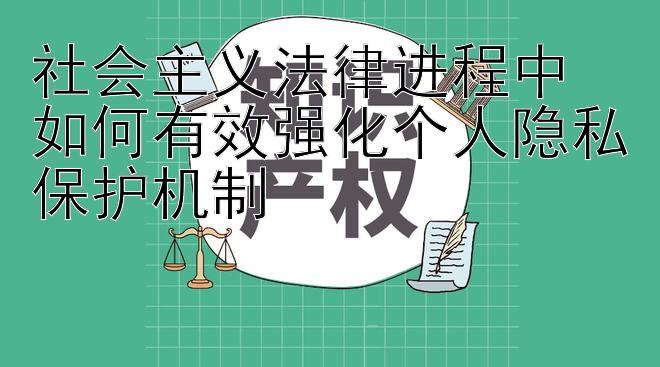 社会主义法律进程中  
如何有效强化个人隐私保护机制