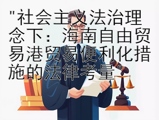 社会主义法治理念下：海南自由贸易港贸易便利化措施的法律考量