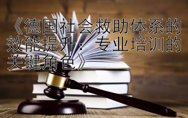 《德国社会救助体系的效能提升：专业培训的关键角色》